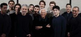 Giorgio Armani shines at Milan Fashion Week with shimmering menswear collection